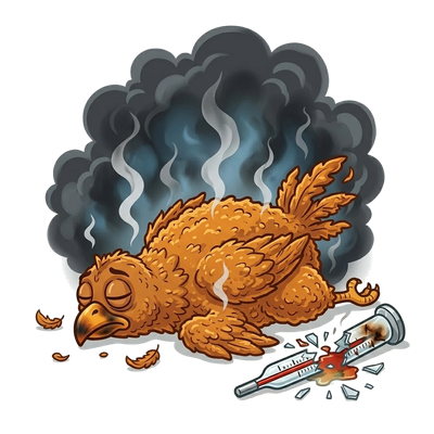 Fully cooked fried chicken